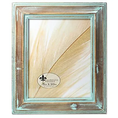  8x10 Weathered Wood With Verdigris Wash Picture Frame Brown  • $37.39