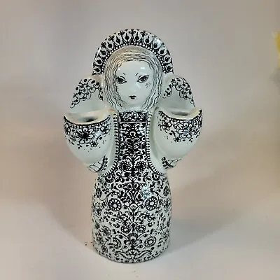 Nymolle Danish Pottery Angel Candle Holder Decor: 3315-474 Denmark Vintage Black • $111.13