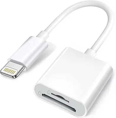Apple Lightning To SD & TF Card Dual Slot Reader For IPhone/iPad2 In 1 Micro SD • $18.99