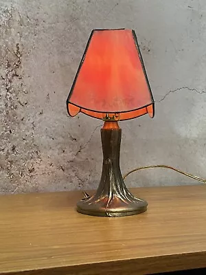 Vintage L&L WMC Candle Stick Lamp Glass Shade Light Trunk Trumpet *READ* • $44.99