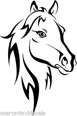 $5 • Buy Pretty Horse Head 4-H Vinyl Decal Sticker Car Window Trailer Black Or White