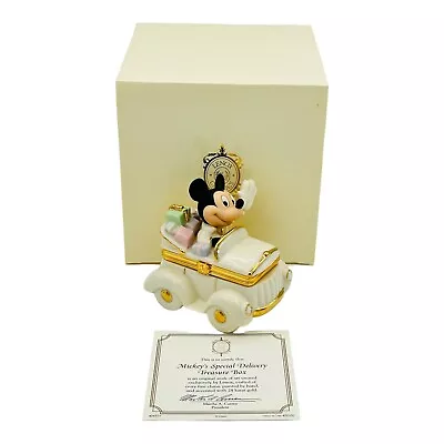 Lenox Mickey’s Special Delivery Treasure Trinket Box NEW IN BOX • $39.95