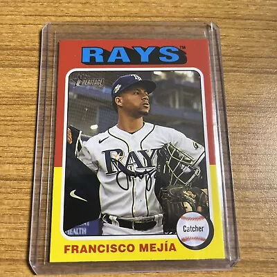 2024 Topps Heritage #40 Francisco Mejia Short Print SP Tampa Bay Rays Baseball • $2