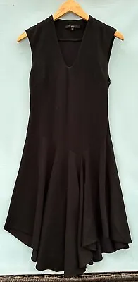 Tibi Dress 2 Black Drop Waist Sheath Sleeveless Asymmetrical Crepe • $41.39