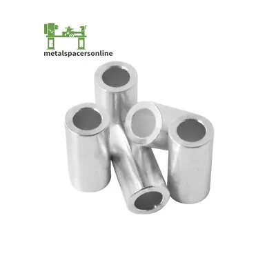 New Aluminum Spacer Bushing 1/2  OD X 3/8  ID--Fits M10 Or 3/8  Bolts • $10.03