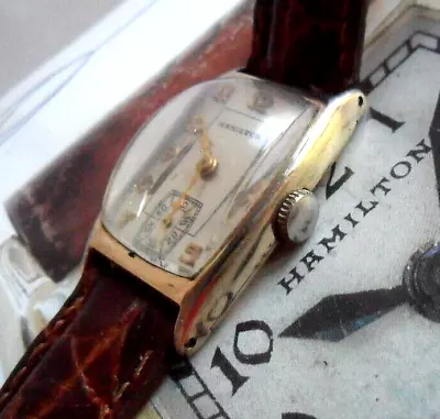 Vintage Men's 1935 Hamilton Cabot 17 Jewel Cal. 980 14k Gold Filled Watch Runs • $51