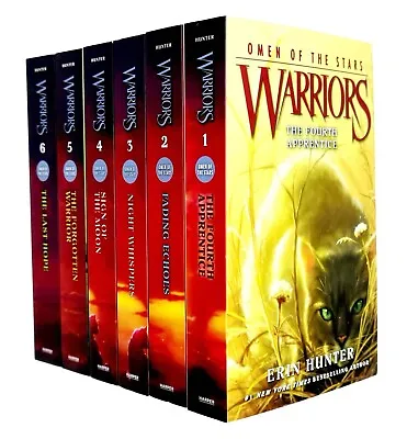 Warrior Cats: Series 4 Omen Of The Stars By Erin Hunter 6 Books - Ages 8-12 - PB • £20.95
