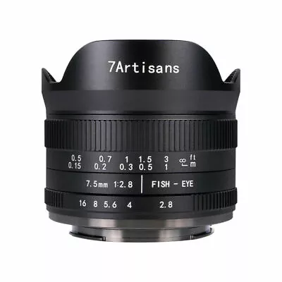 7artisans 7.5mm F2.8 II Ultra Wide-Angle Fisheye Lens For Nikon Z Sony E Fuji XF • £111.60