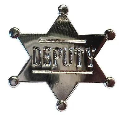 Metal DEPUTY Sheriff Wild West Cowboys & Indians Law Enforcement Badge 25mm • $4.72