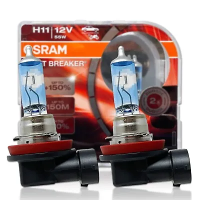Osram H11 Night Breaker Laser Headlight Halogen Bulbs | 64211NL | Pack Of 2 • $36.99