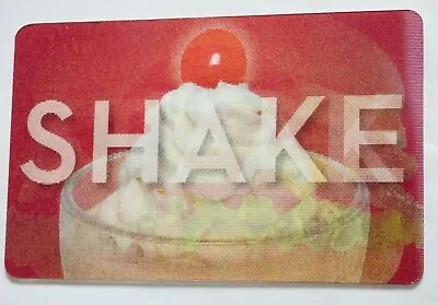 Red Steak 'n Shake Burger Gift Card - Lenticular - 3-Way Pic - Hamburger & Shake • $2.43