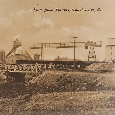 $33.95 • Buy Penn Iron Coal Blast Furnace Canal Dover Postcard C1907 Ohio Vintage Old F479
