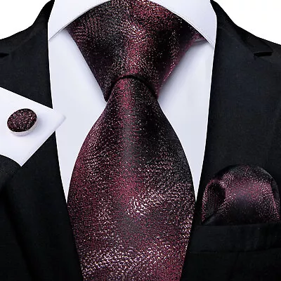 £7.99 • Buy Tie Set For Men Gold Paisley Formal Necktie Silk Woven Hanky Cufflinks Wedding