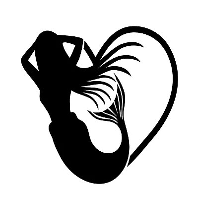 Mermaid Heart Vinyl Decal Sticker For Home Cup Mug Glass Car Decor Choice A108 • $1.99