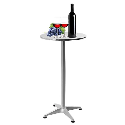 23.6  Round Pub Table Bistro Bar Height Cocktail Table W/ 90° Foldable Table • $63.66