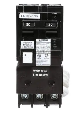 $153.99 • Buy QF230A - Siemens 30 Amp Double Pole 240 Volt GFCI Circuit Breaker