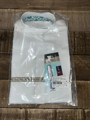 ⚡️ Equine Couture Children's Kelsey Long Sleeve Show Aqua Shirt Size 8 NEW ⚡️ • $22.46