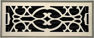 Floor Register 4” X 12” - Victorian Vent Cover For Home - Heavy Duty Metal Desig • $21.95