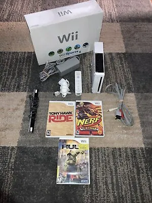 £155.80 • Buy Nintendo Wii Console Bundle With Tony Hawk Ride, Incredible Hulk, Nerf N-Strike