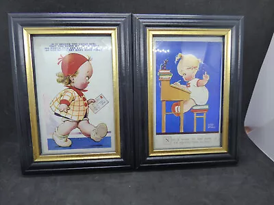 Framed Vintage DOUGLAS TEMPEST & MABEL LUCIE ATTWELL Postcards Valentine & Sons • £12