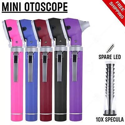Mini Otoscope Fiber Optic Medical Diagniostic Kit Ear Inspection Wax Remover ENT • $31.99