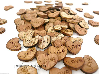 £3.99 • Buy Love Heart Table Decoration Wooden Rustic Wedding Vintage Favours Personalised