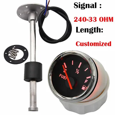 150-1000mm Stainless Steel Marine Fuel Level Sensor With Fuel Level Gauge Meter  • $30.84