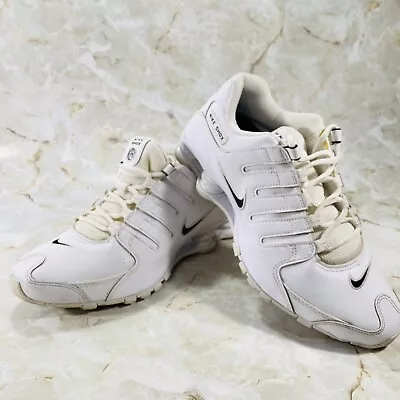 Nike Shox NZ PRM M NZ PRM Men's Size 10 Shoes White Leather 501524-106 RARE Nice • $81.32