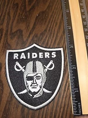 Las Vegas Raiders Shield Patch Embroidered Iron On 3x3 • $4