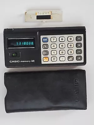 Vintage Casio Memory-8R Calculator Tested Working With Soft Case Made In Japan • $15