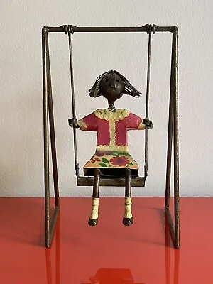 Manuel Felguerez Girl In Swing Tabletop Metal Sculpture Kinetic Art Brutalism • $190