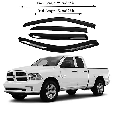 Fits For Dodge RAM 1500 CREW CAB 09-18 Window Visor Sun Rain Deflector • $30.99