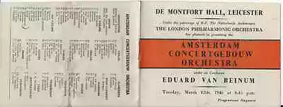 Amsterdam Concertgebowe Orchestra De Montford Hall Leciester 12.3. 1946 5 X 4  • £3.85