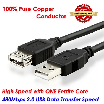 $7.46 • Buy 1M-10M Ultra Speed USB Extension Cable USB 2.0 Male To Female Data Sync Cord Lot