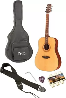 Luna Guitars GYP MUS PK - Gypsy Muse Dreadnought Acoustic Guitar W/Gig Bag +MORE • $239