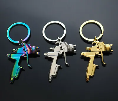 3 Pack - Spray Paint Gun Key Chain Ring Pendant Keychain - Rainbow Silver & Gold • $9.99