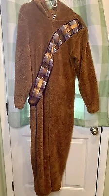 Disney Star Wars Chewbacca Costume Adult Small Fleece Hooded Halloween Pajama • $19.99