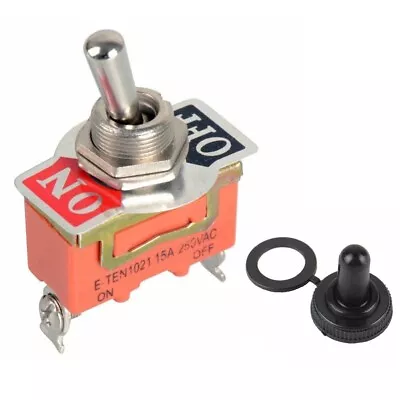 1x Heavy Duty Toggle Switch 12V ON/OFF Car SPST Missile Type Waterproof Cover • $6.51