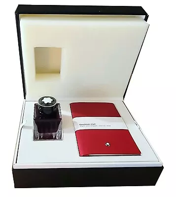 MONTBLANC RARE SET RED INK 50 Ml & #147 RED NOTEBOOK BOXED NEW 117597 GERMANY • $125