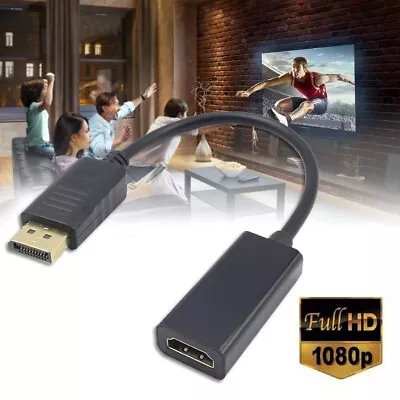 1080P DP Display Port Male To HDMI-compatible Female Converter Adapter Cable Cor • £2.99