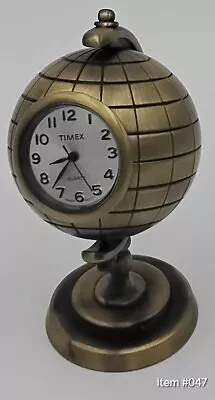 Vintage Miniature Timex World Globe Clock On Stand • $45