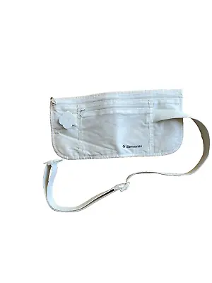 SAMSONITE TRAVEL PASSPORT MONEY BELT  WAIST POUCH White Adjustable • $12.95