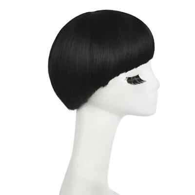 Black Mushroom Head Wig Bowl Cut Bob Hair Style Fashion Women Girl Wigs • $16.44