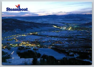 Postcard Twilight View Thunderhead Steamboat Springs Colorado Winter Ski Resort • $4.99