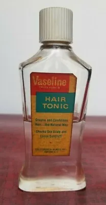 Vintage Vaseline Hair Tonic Scalp Conditioner 2oz Glass Bottle W Contents • $4.99