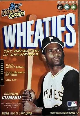 $9.49 • Buy ROBERTO CLEMENTE Full Wheaties Box (2005) Pittsburgh Pirates UNOPENED