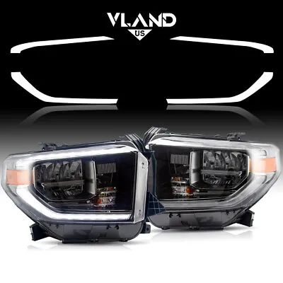 VLAND Full LED For 2014-2021 Toyota Tundra Headlights Front Light Sets W/Dynamic • $319.99