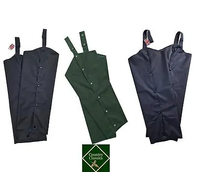 Country Wax Cotton Chaps Waterproof Fishing Shooting Hunting Green Blue Black • $17.39