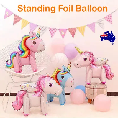 $3.75 • Buy 60cm  Foil Unicorn Balloon Birthday Party Baby Shower Decorations Au Stock
