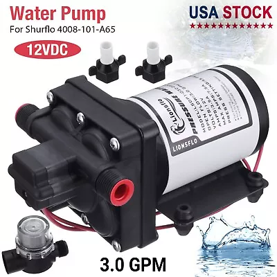 For Shurflo 4008-101-A65 W/ Strainer | Marine And RV 12V Water Pump | 3.0 GPM • $61.99